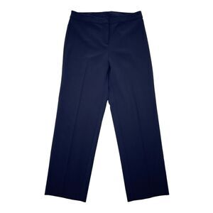 St John Pants Womens‎ Size 6 Navy Blue Straight Leg Stretch Career Crop Office